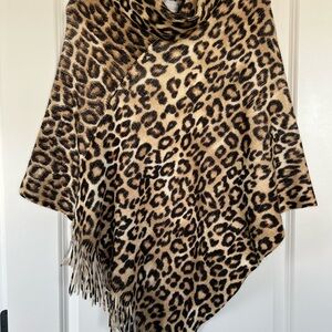 Chico's Animal Print Sweater Poncho